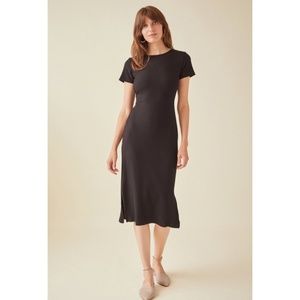 Amour Vert Tiffany Ribbed Dress Black M